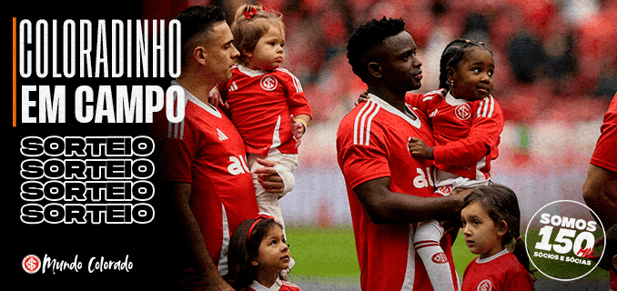 Cinco sócios(as) coloradinhos(as) serão sorteados(as) para entrar em campo contr...